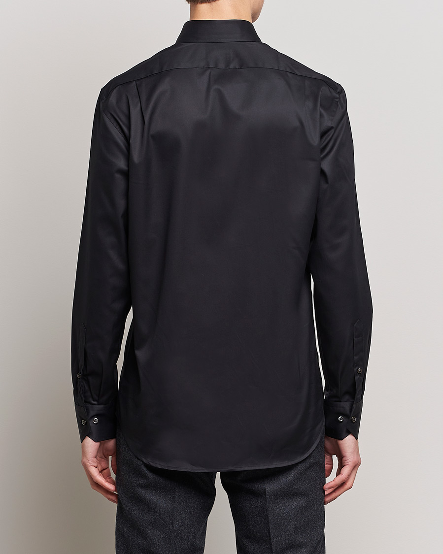 Heren | Overhemden | Stenströms | Fitted Body Shirt Black