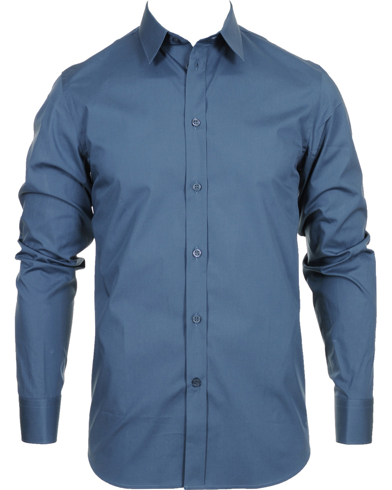 Heren | Overhemden | Filippa K | Paul Stretch Shirt Petrol