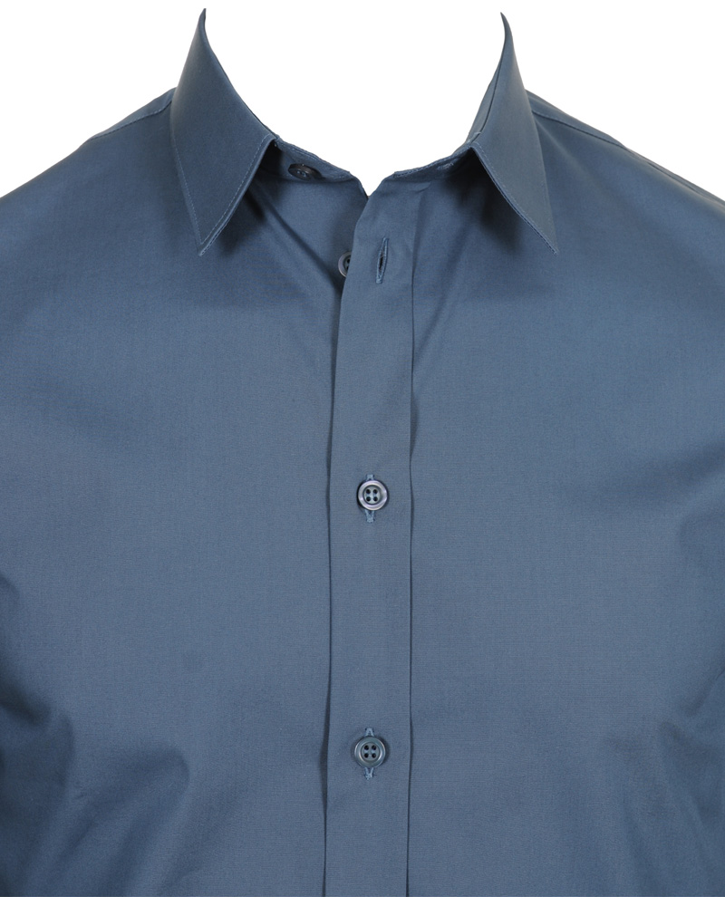 Heren | Overhemden | Filippa K | Paul Stretch Shirt Petrol