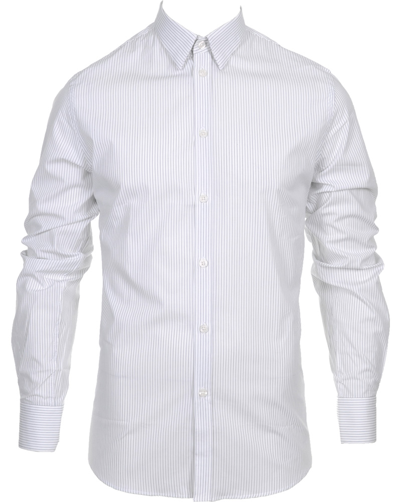 Heren | Overhemden | Filippa K | Paul Stretch Shirt White/Navy
