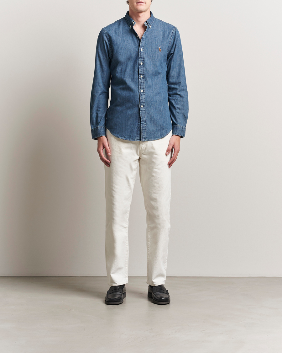 Heren | Overhemden | Polo Ralph Lauren | Slim Fit Shirt Denim Dark Wash