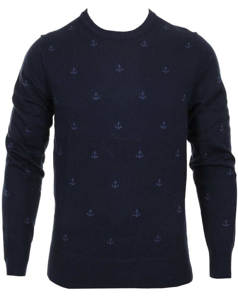 Heren | Truien | Tommy Hilfiger | Anchor Crew Neck Sweater Blue