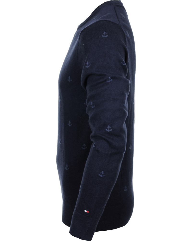 Heren | Truien | Tommy Hilfiger | Anchor Crew Neck Sweater Blue