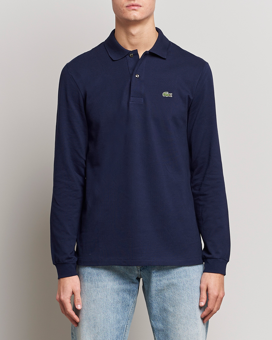 Heren | Polo's | Lacoste | Original Long Sleeve Polo Piké Navy Blue