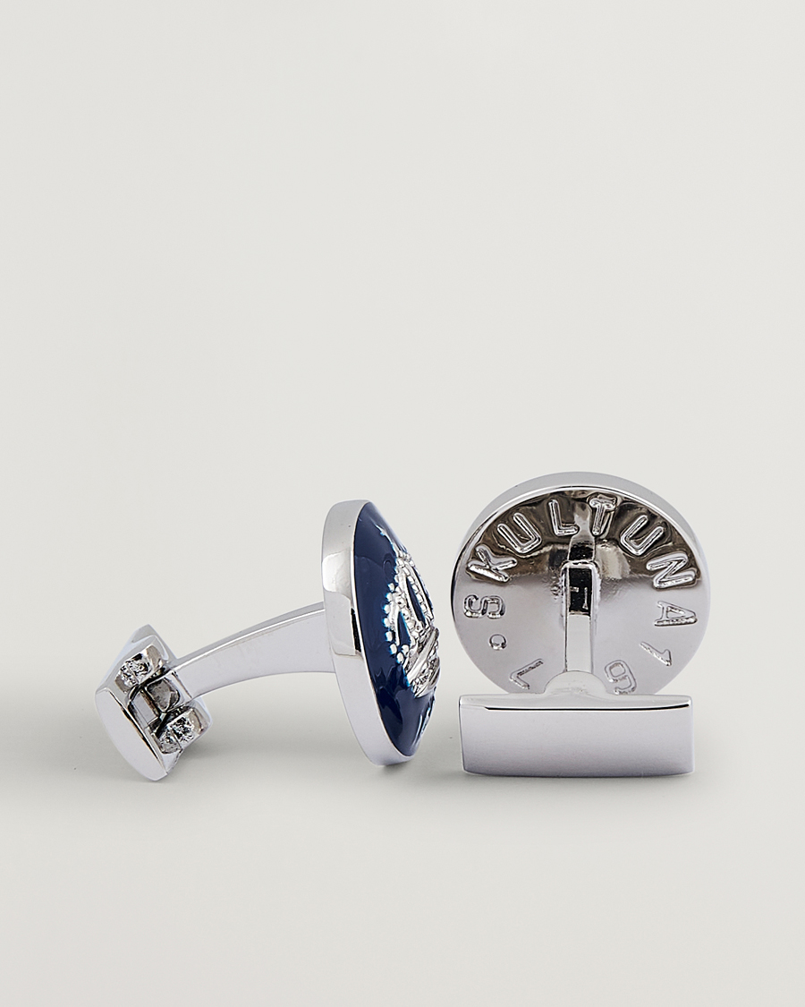 Heren |  |  | Skultuna Cuff Links The Crown Silver/Royal Blue