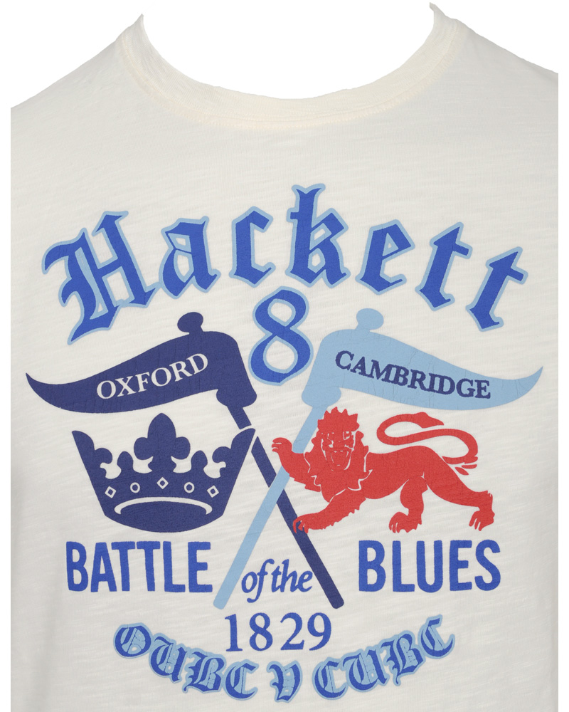 Heren | T-shirts | Hackett | Logo Tee Off White