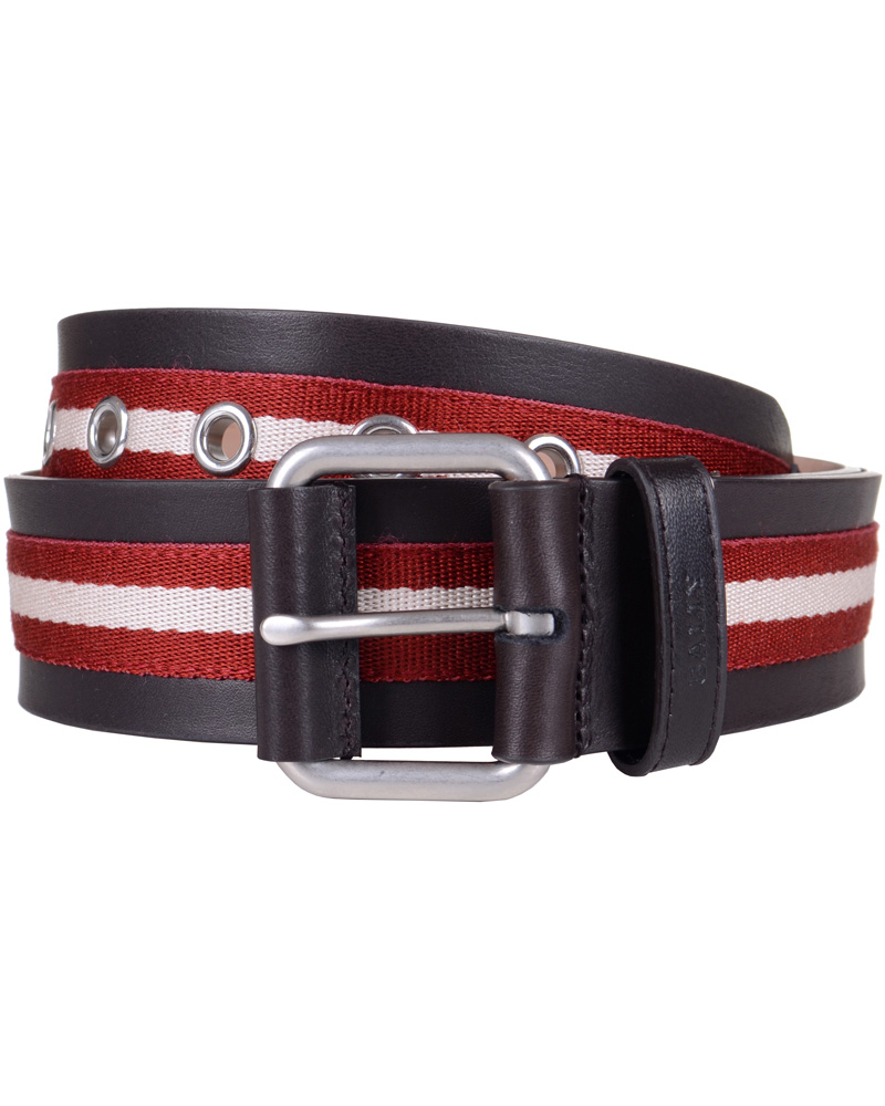 Heren | BALLY Icesta-40 Belt 4 cm Red/White | Bally | Icesta-40 Belt 4 cm Red/White