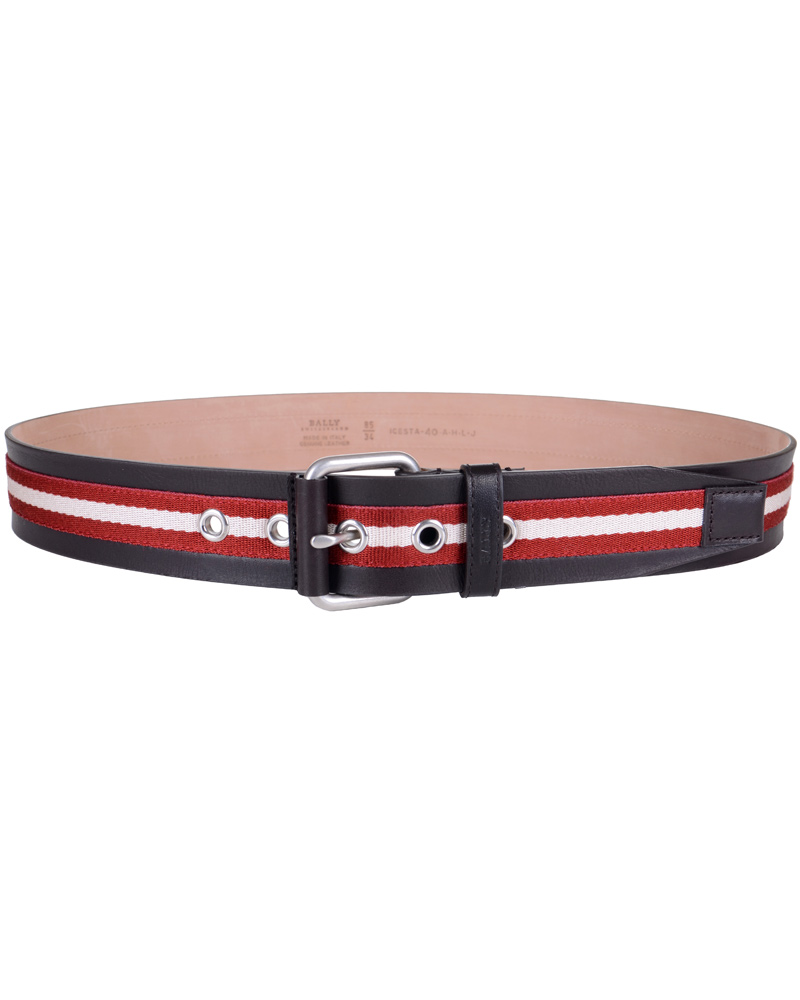 Heren | BALLY Icesta-40 Belt 4 cm Red/White | Bally | Icesta-40 Belt 4 cm Red/White