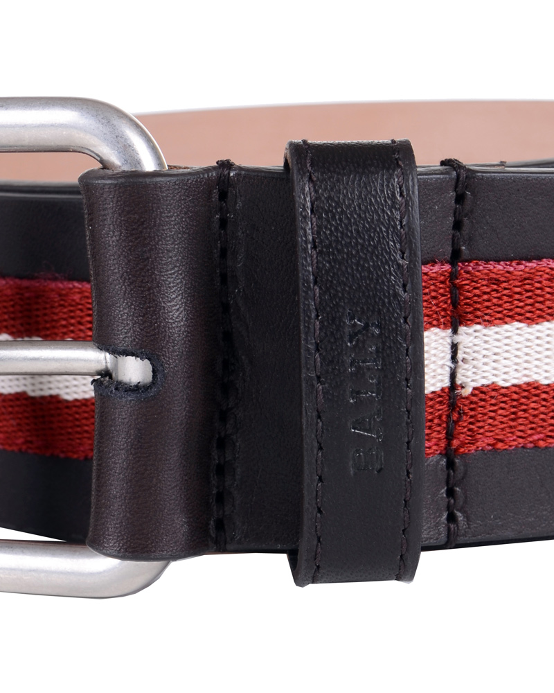 Heren | BALLY Icesta-40 Belt 4 cm Red/White | Bally | Icesta-40 Belt 4 cm Red/White