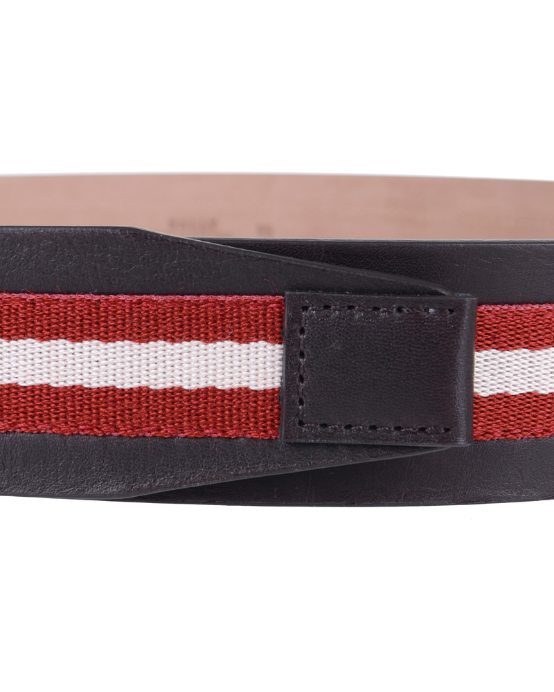 Heren | BALLY Icesta-40 Belt 4 cm Red/White | Bally | Icesta-40 Belt 4 cm Red/White