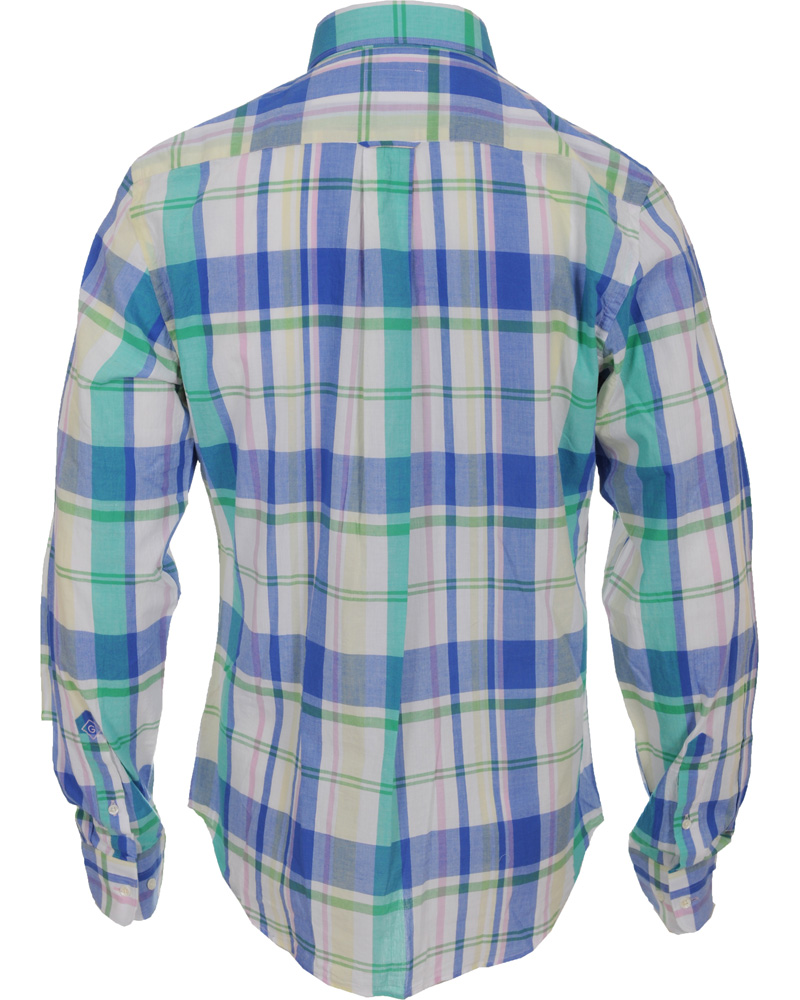 Heren | Overhemden | GANT Rugger | Handloom Madras Shirt Bluebell