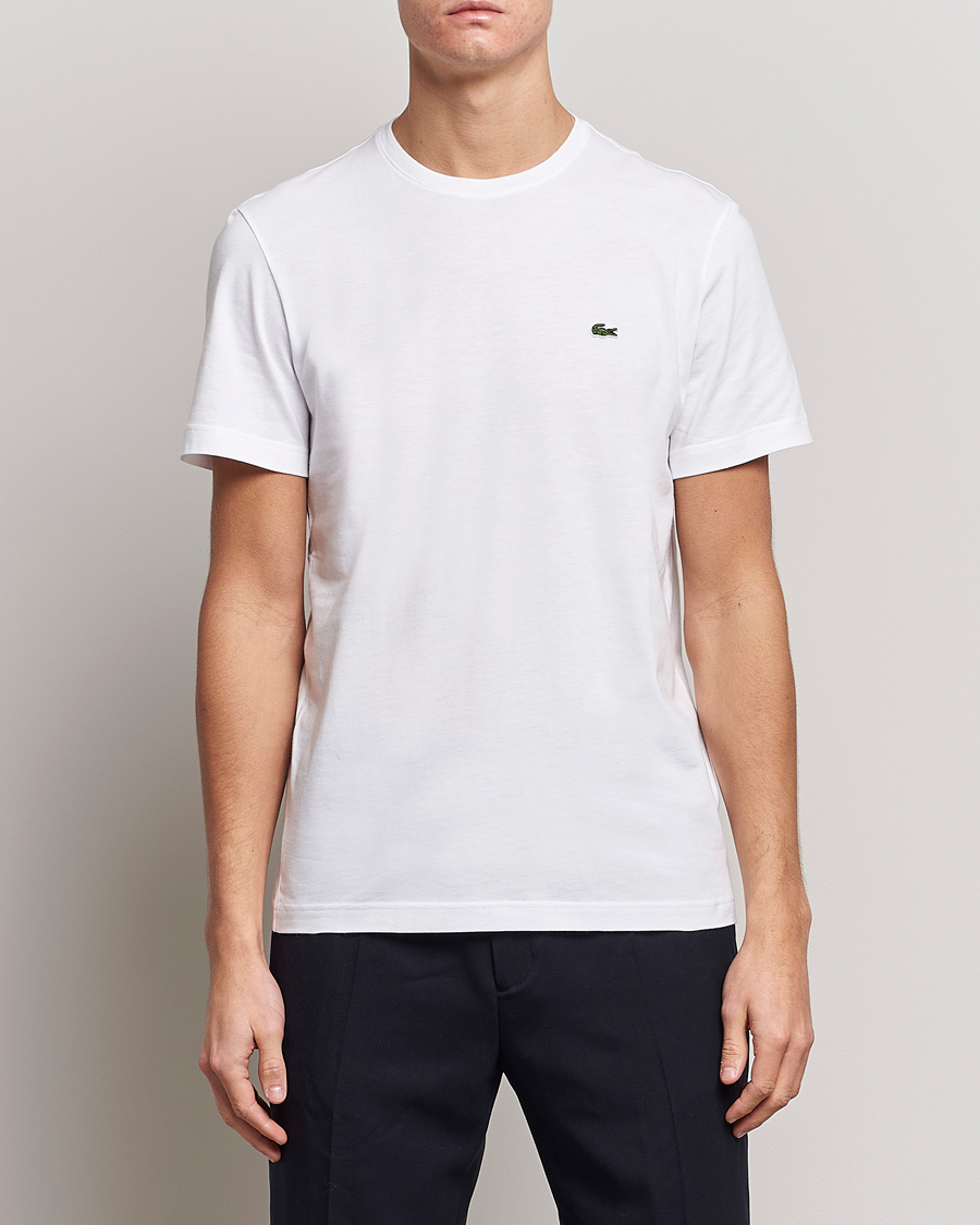 Heren | Witte T-shirts | Lacoste | Crew Neck T-Shirt White