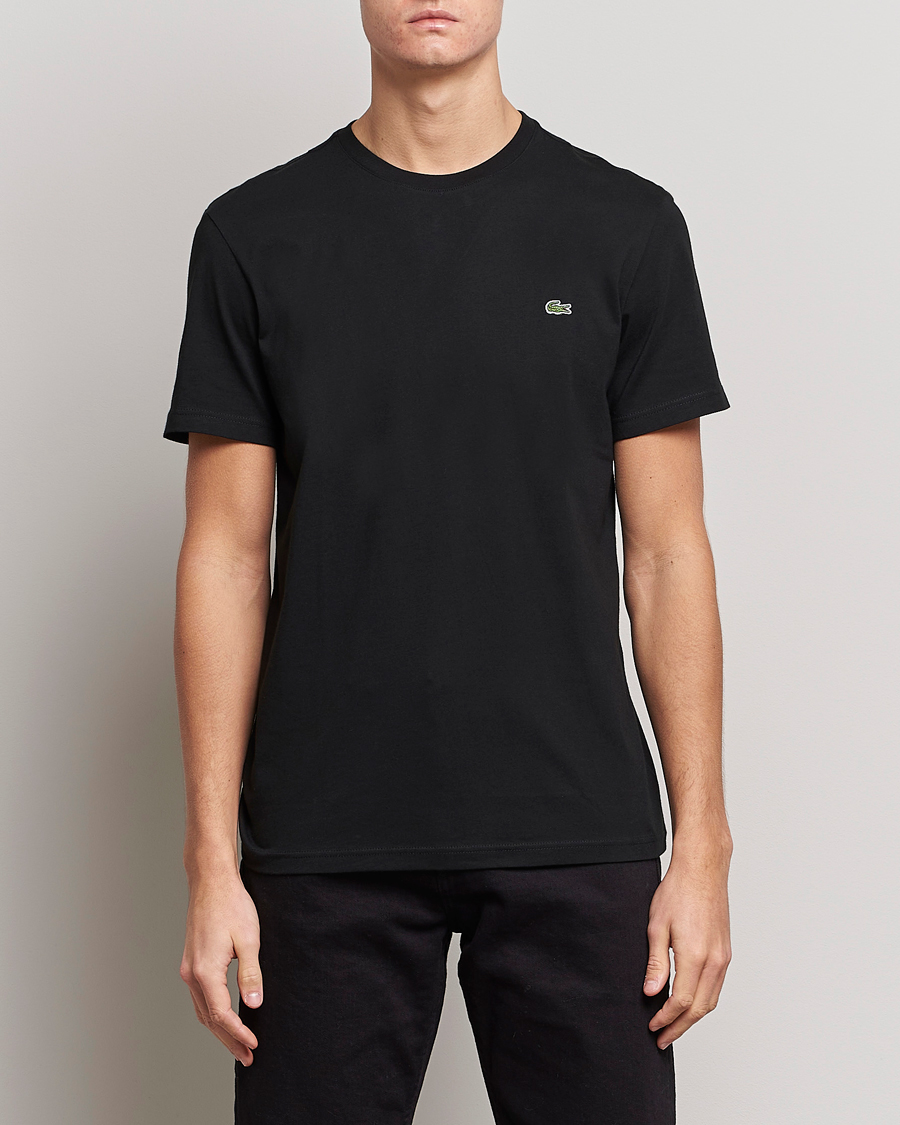 Men | Clothing | Lacoste | Crew Neck T-Shirt Black