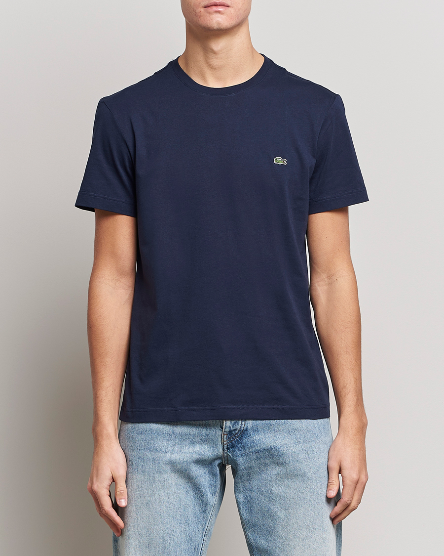 Heren | T-shirts | Lacoste | Crew Neck T-Shirt Navy