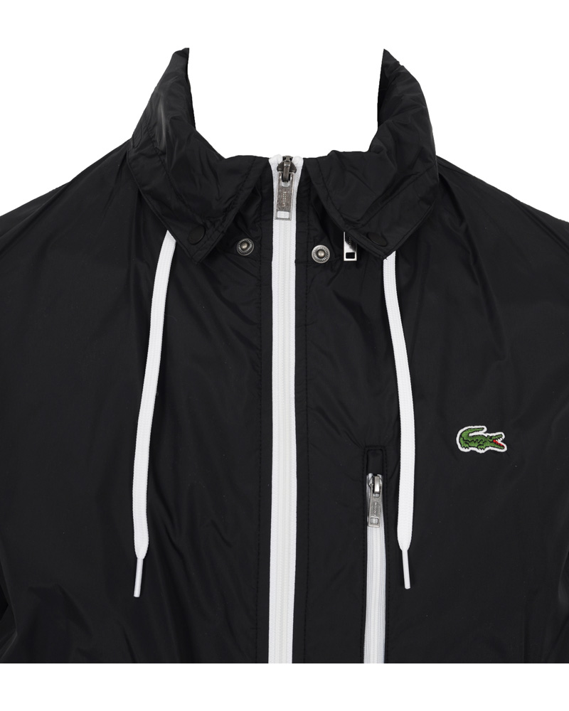 Heren | Jassen | Lacoste | Hood Windbreaker Jacket Black/White