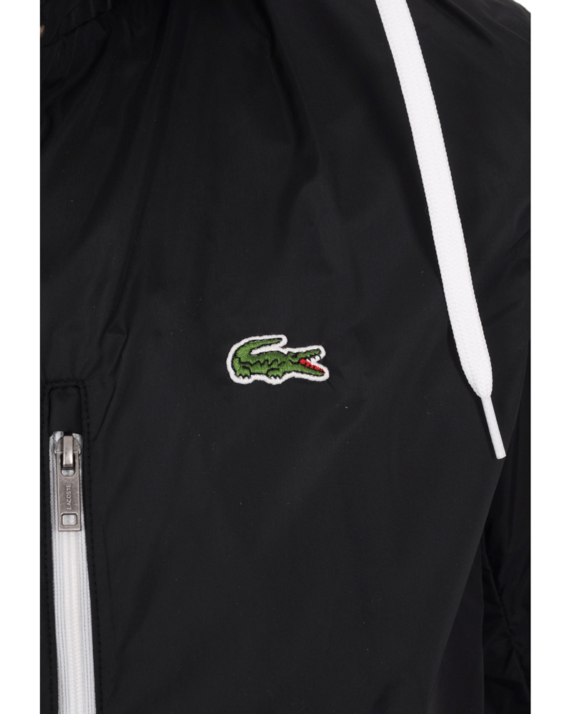 Heren | Jassen | Lacoste | Hood Windbreaker Jacket Black/White
