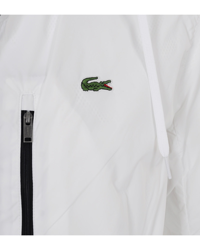 Heren | Jassen | Lacoste | Hood Windbreaker Jacket White/Navy