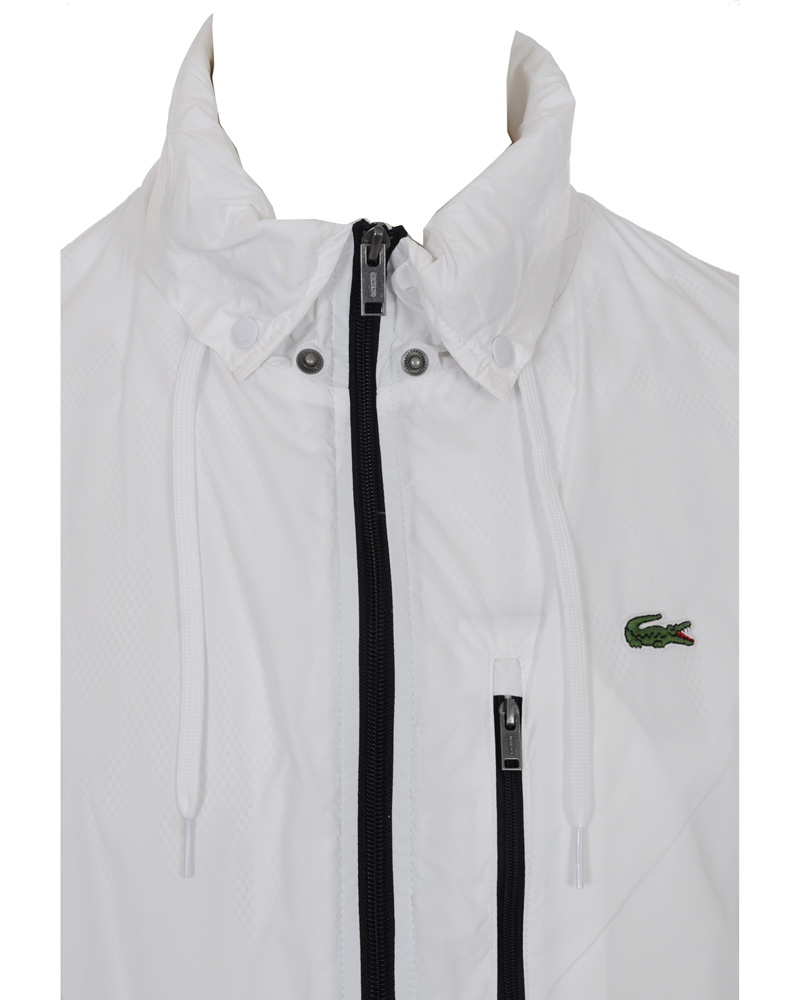 Heren | Jassen | Lacoste | Hood Windbreaker Jacket White/Navy