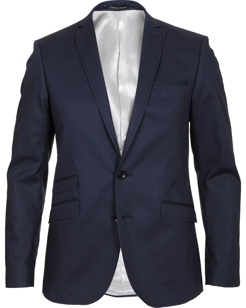Heren | Blazers | Tiger of Sweden | Nedvin Cotton Blazer Blue 46
