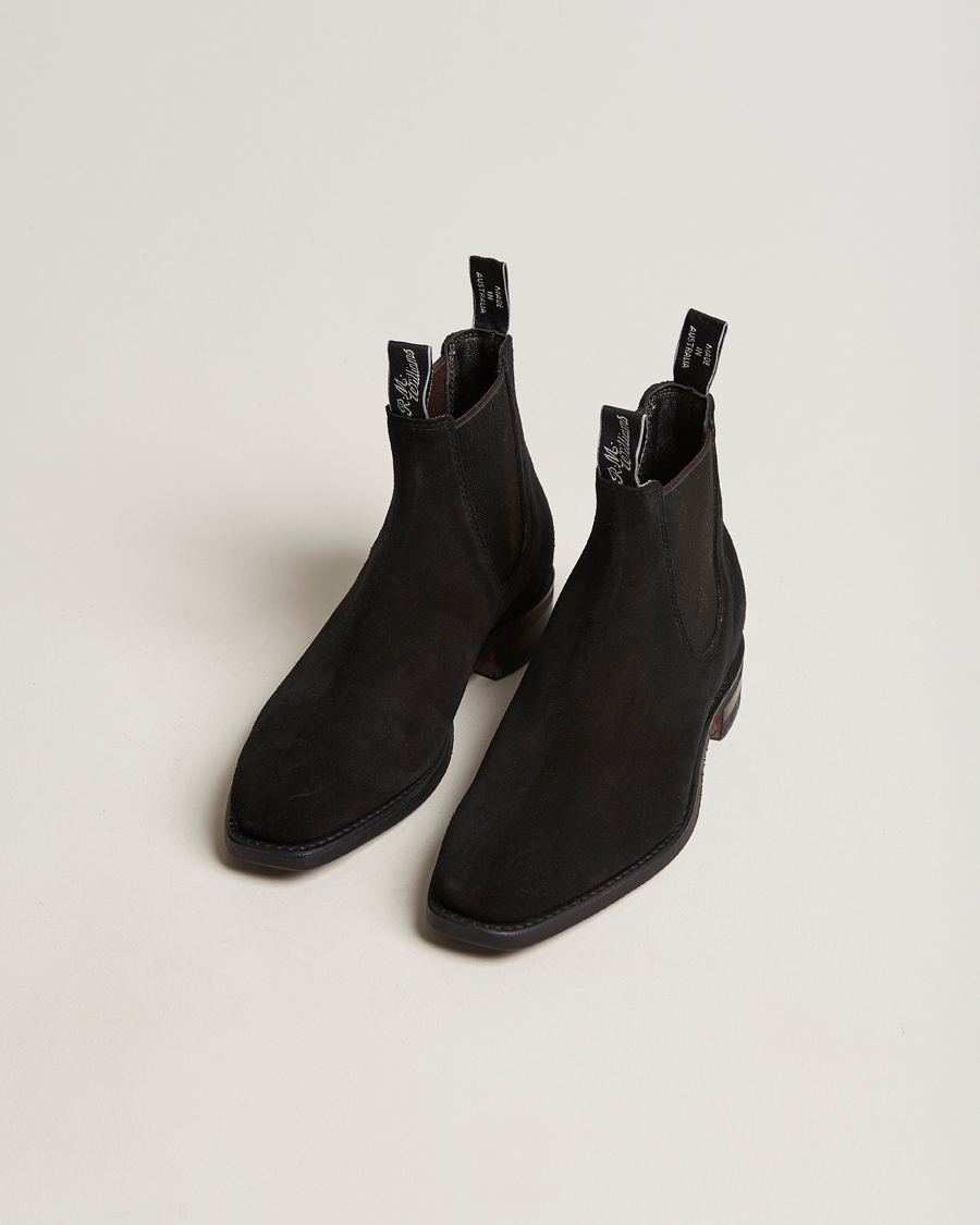 Heren | R.M.Williams Blaxland G Boot Suede Black | R.M.Williams | Blaxland G Boot Suede Black