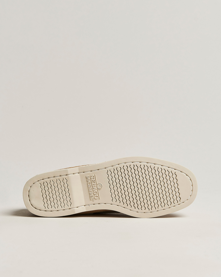Heren | Bootschoenen | Sebago | Docksides Suede Boat Shoe Beige Camel