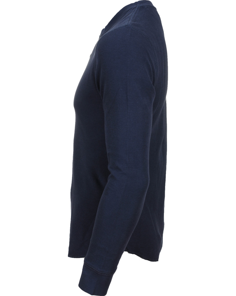 Heren | Truien | Levi's | Levis Long Sleeve Slim Waffle Henly Dress Blues