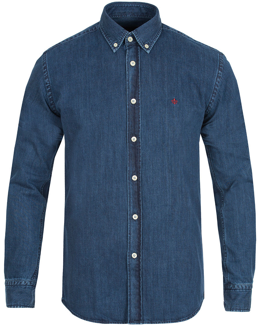 Heren | Overhemden | Morris | Cary Grant Denim Shirt Navy