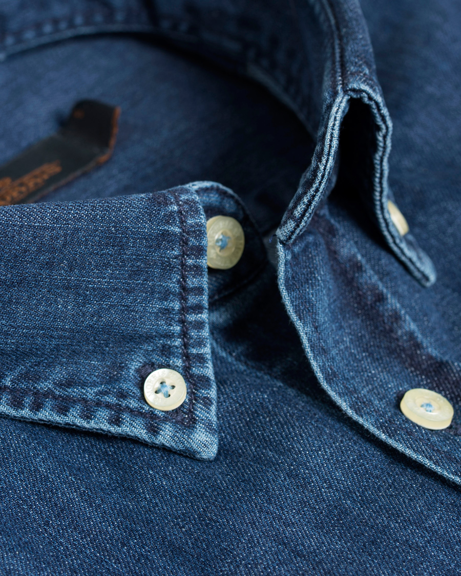 Heren | Overhemden | Morris | Cary Grant Denim Shirt Navy