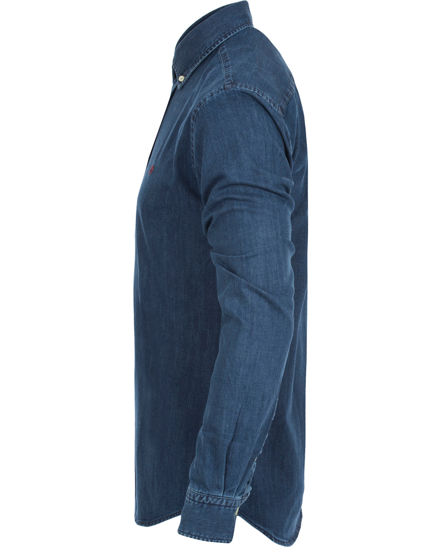 Heren | Overhemden | Morris | Cary Grant Denim Shirt Navy