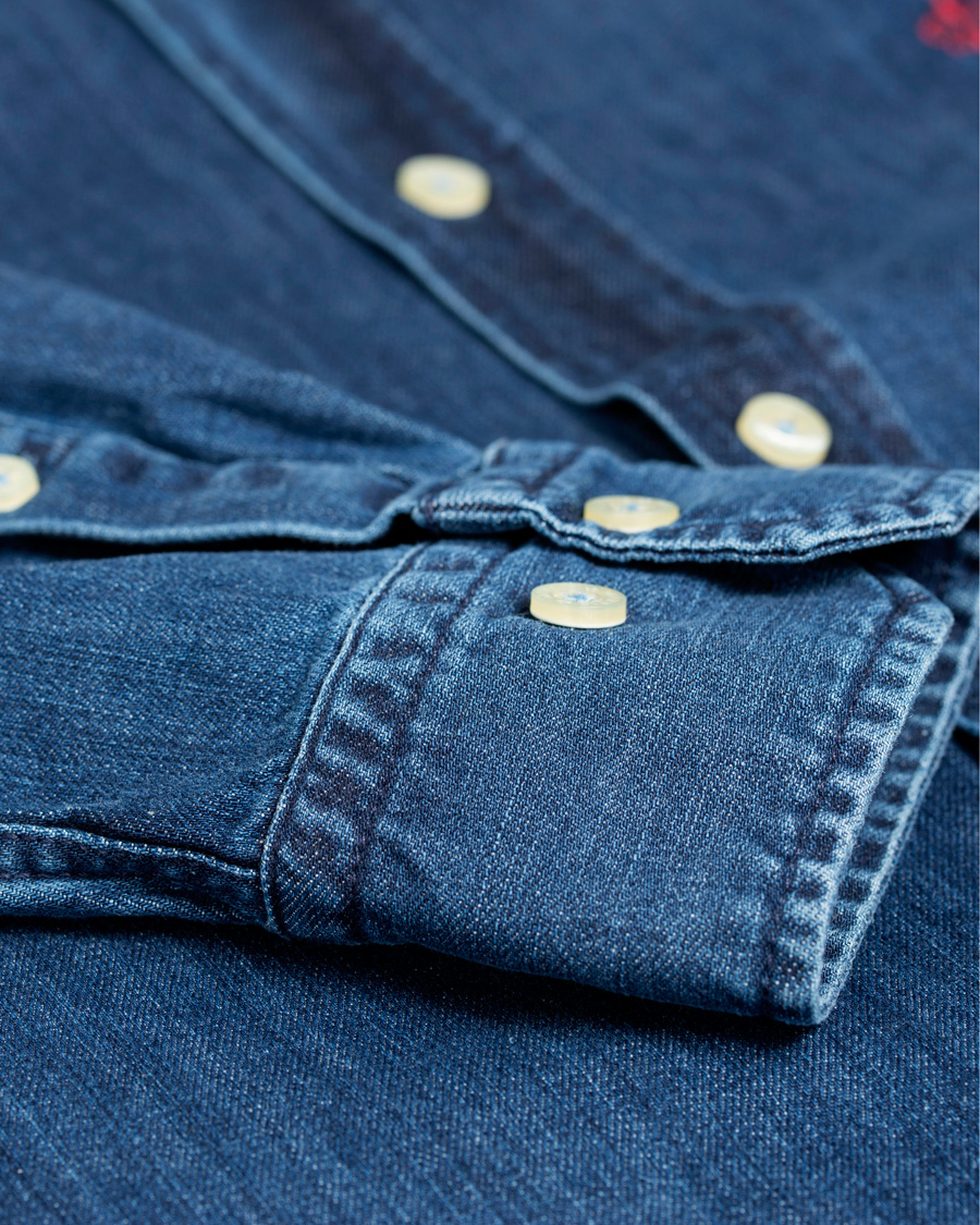 Heren | Overhemden | Morris | Cary Grant Denim Shirt Navy