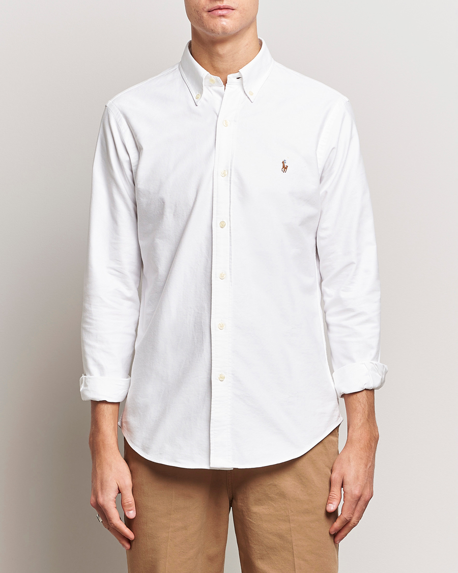 Men | Smart Casual | Polo Ralph Lauren | Custom Fit Oxford Shirt White