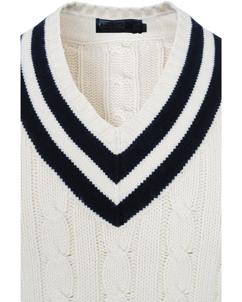 Heren | Truien | Polo Ralph Lauren | Wimbledon Tennis V-neck Sweater Milk