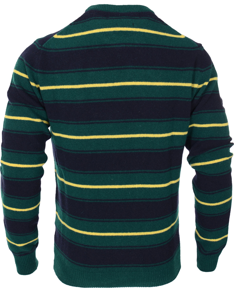 Heren | Truien | Lyle & Scott | Crew Neck Stripe Pullover Scotts Green
