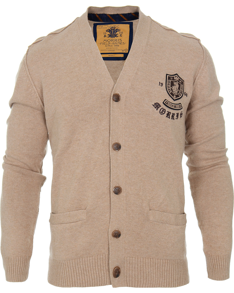 Heren | Truien | Morris | Bertie Cardigan Camel