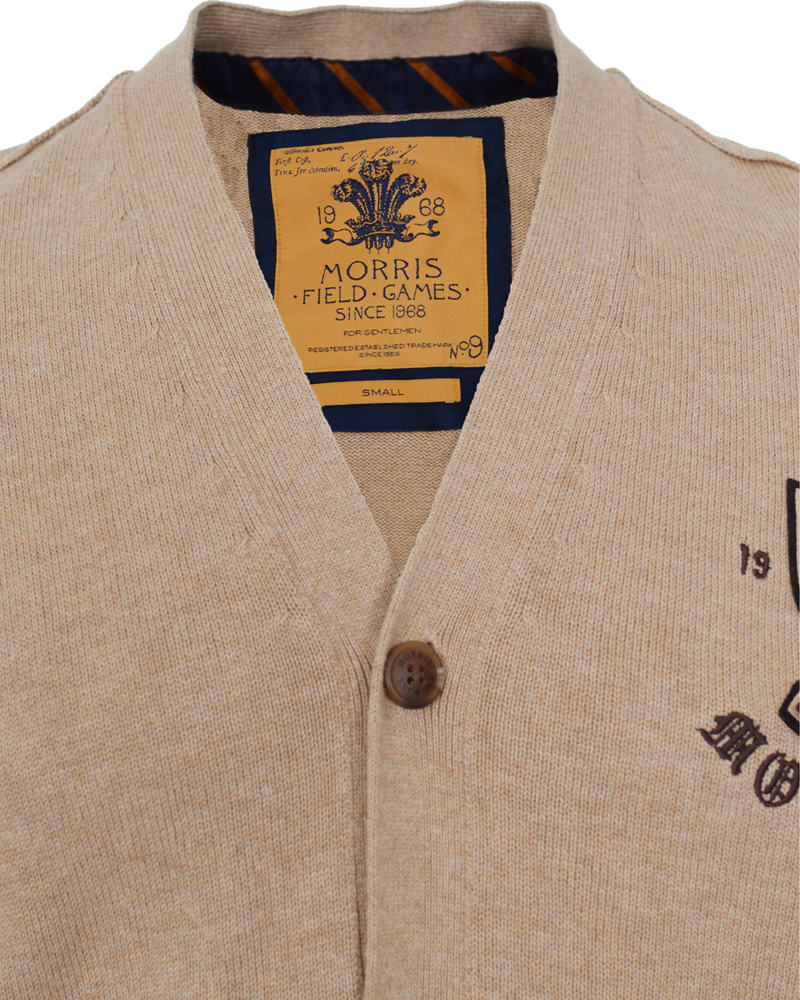 Heren | Truien | Morris | Bertie Cardigan Camel
