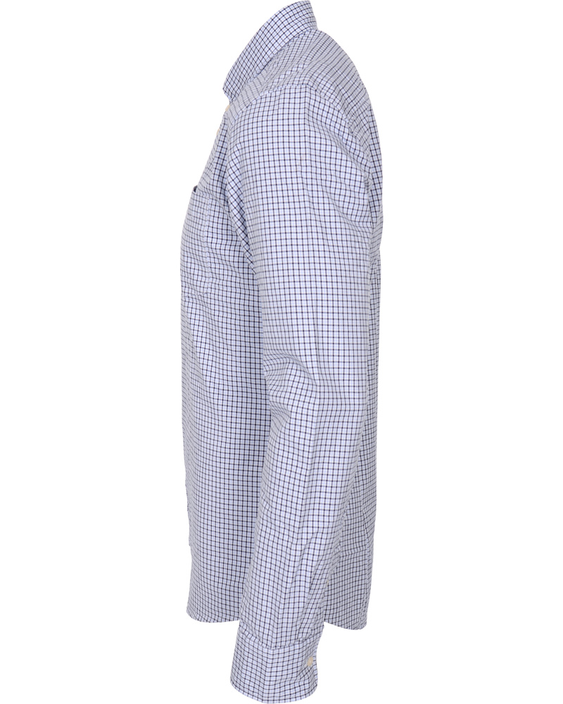 Heren | Overhemden | Boomerang | Trim Fit B.D Twill Check Shirt Cloud Blue