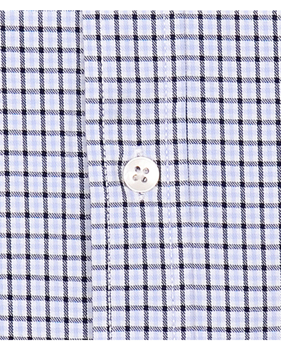 Heren | Overhemden | Boomerang | Trim Fit B.D Twill Check Shirt Cloud Blue
