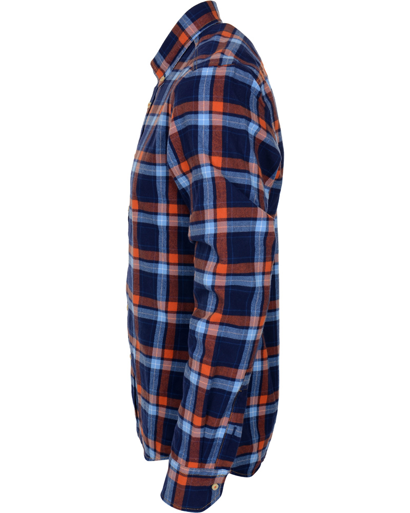 Heren | Overhemden | Stenströms | Skjorta Sport Flanell Navy