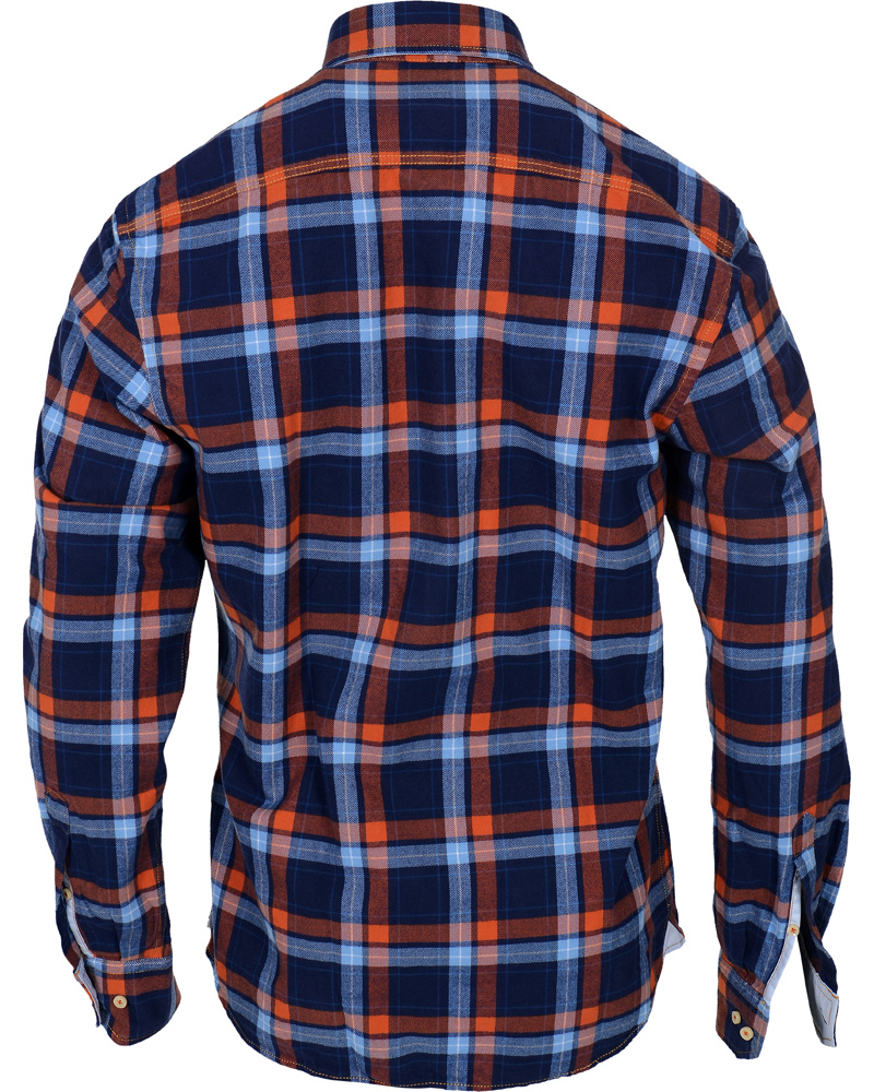 Heren | Overhemden | Stenströms | Skjorta Sport Flanell Navy