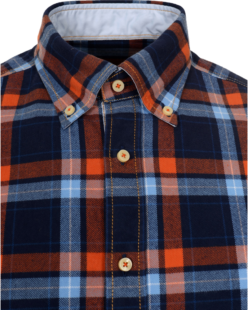Heren | Overhemden | Stenströms | Skjorta Sport Flanell Navy