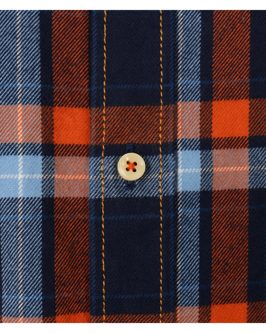 Heren | Overhemden | Stenströms | Skjorta Sport Flanell Navy