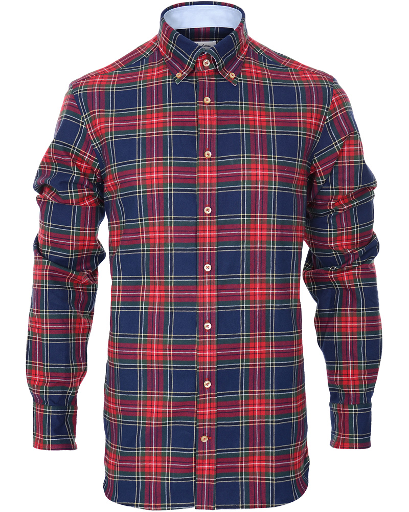 Heren | Overhemden | Stenströms | Skjorta Sport Flanell Red