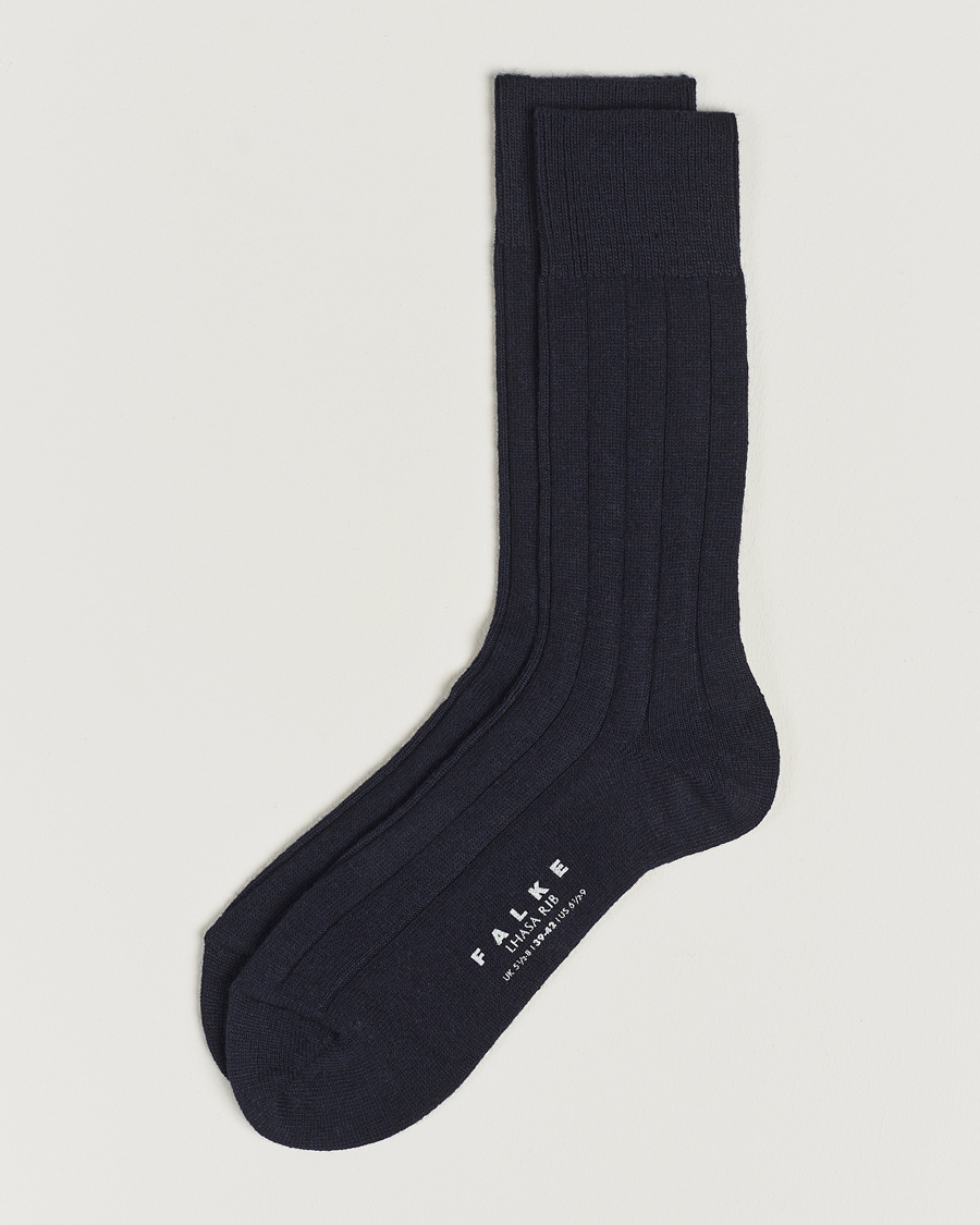 Heren | Ondergoed | Falke | Lhasa Cashmere Socks Dark Navy