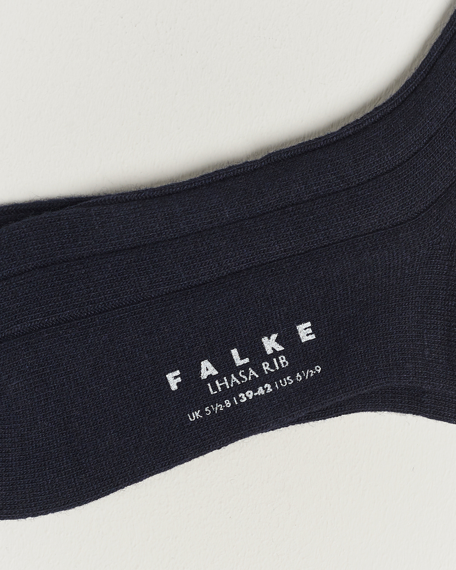 Heren | Ondergoed | Falke | Lhasa Cashmere Socks Dark Navy