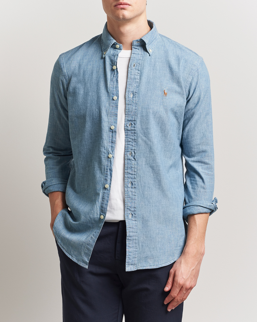 Heren | Cadeaus | Polo Ralph Lauren | Custom Fit Shirt Chambray Washed