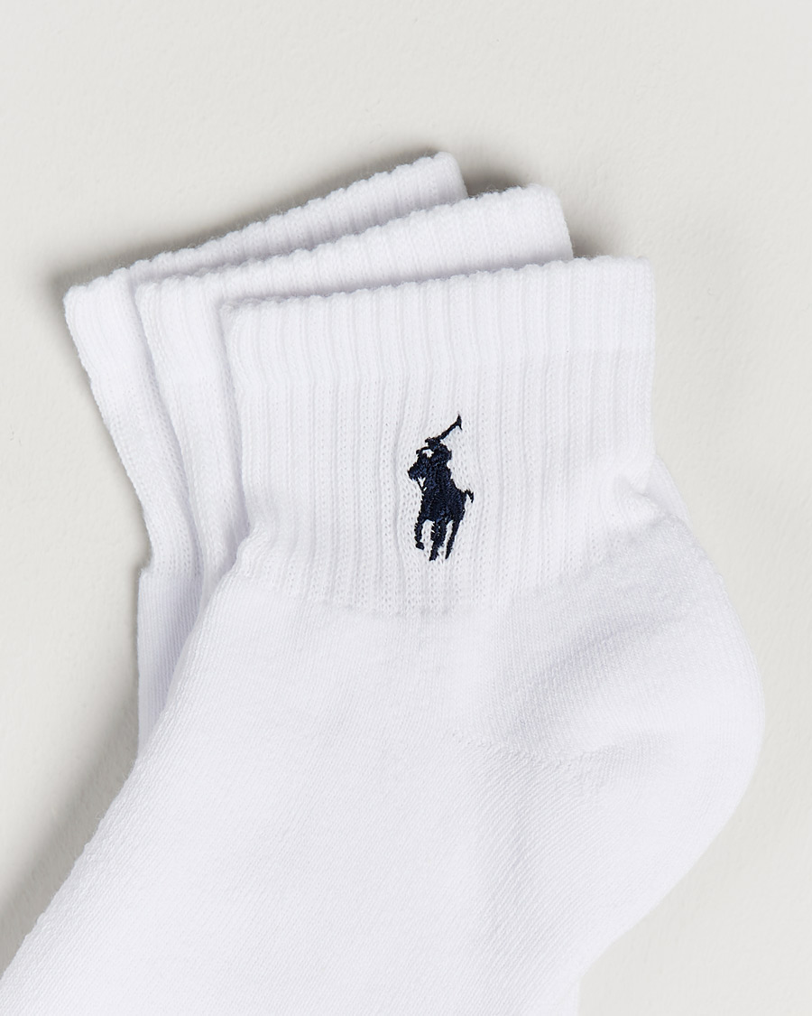 Heren | Ondergoed | Polo Ralph Lauren | 3-Pack Sport Quarter Socks White