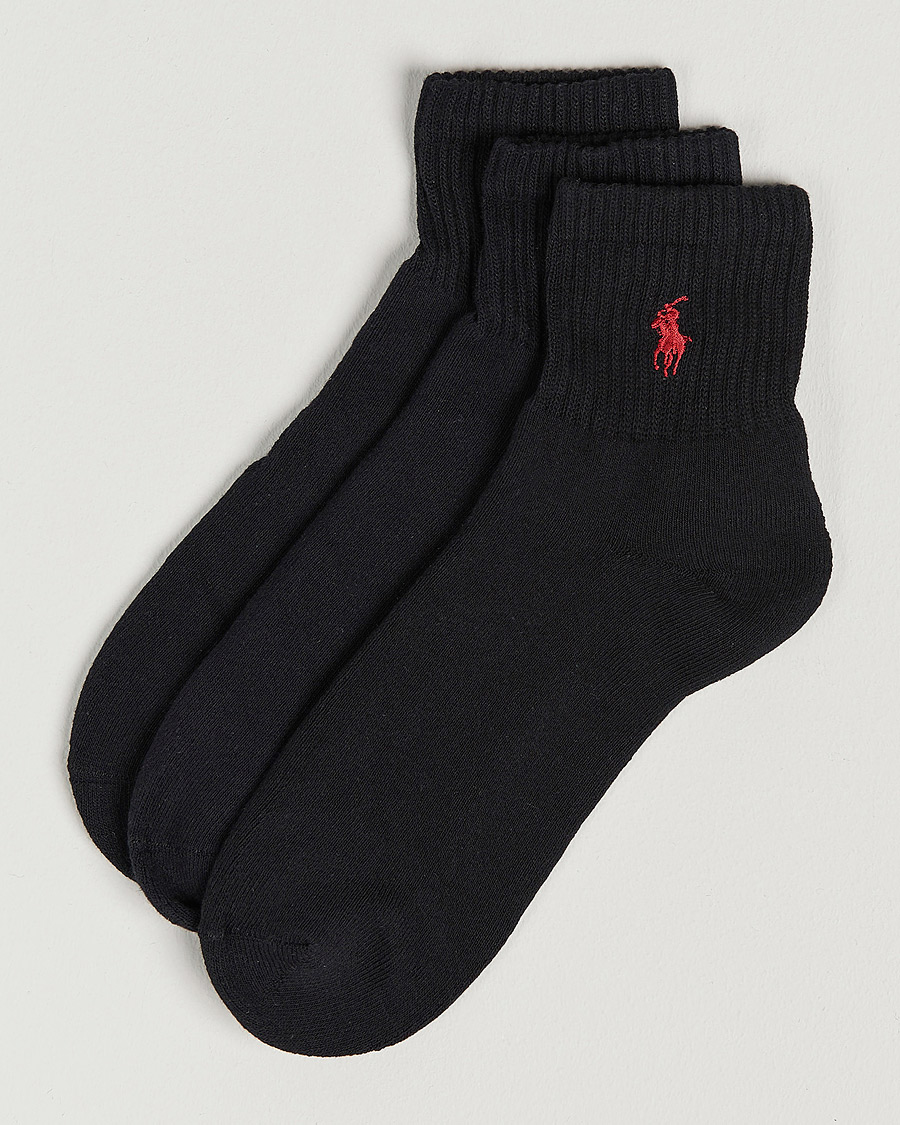 Heren |  | Polo Ralph Lauren | 3-Pack Sport Quarter Socks Black
