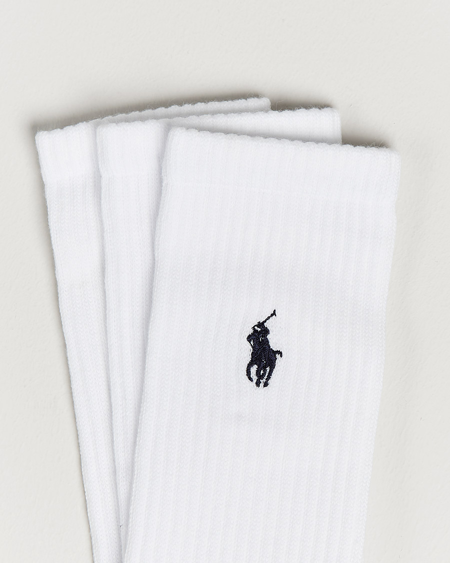 Heren | World of Ralph Lauren | Polo Ralph Lauren | 3-Pack Crew Sock White