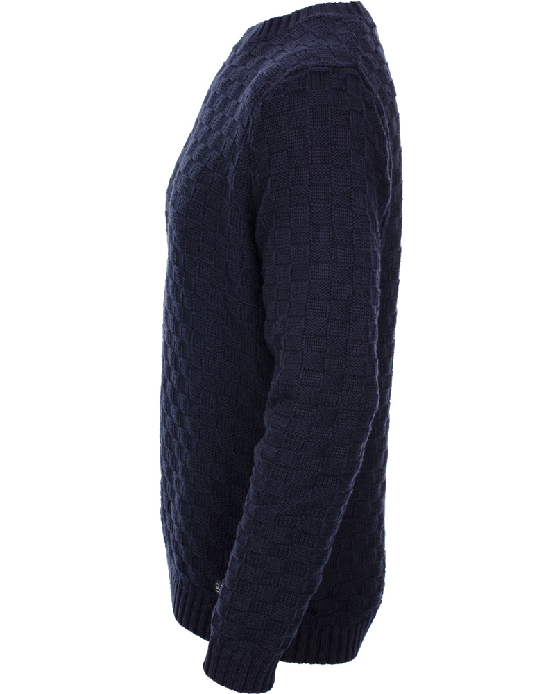 Heren | Truien | GANT | Cotton Basket Knit Crew Sweater Blue Iris