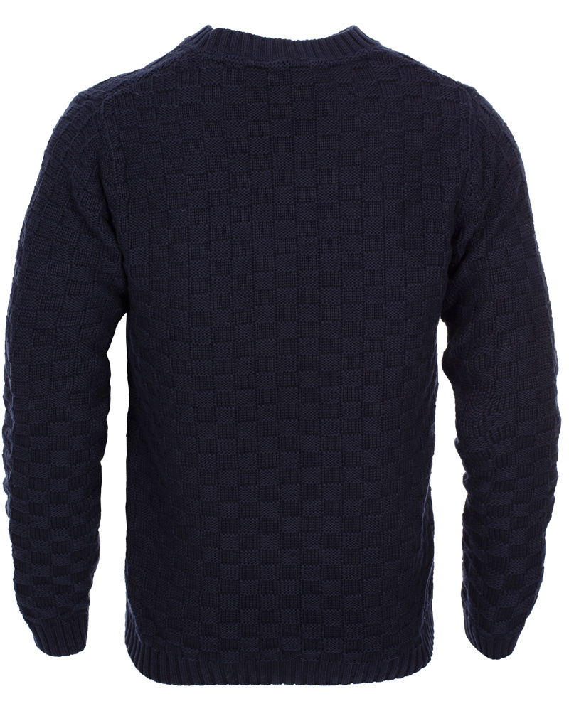 Heren | Truien | GANT | Cotton Basket Knit Crew Sweater Blue Iris